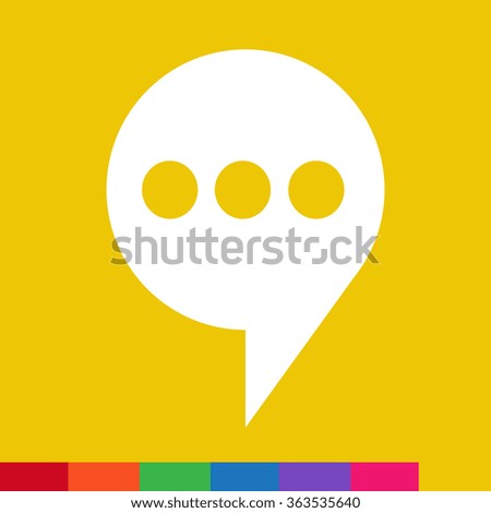 Speech bubble icon Illustration symbol design