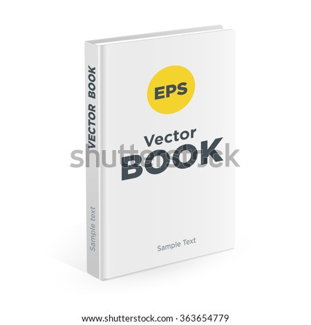 Realistic white book on the white background. Realistic book mockups