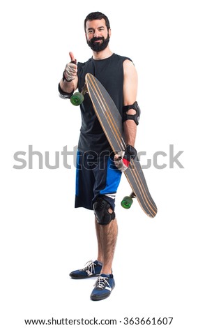 Skater with thumb up