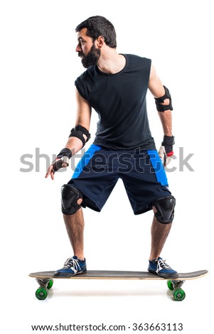 Man riding a skateboard