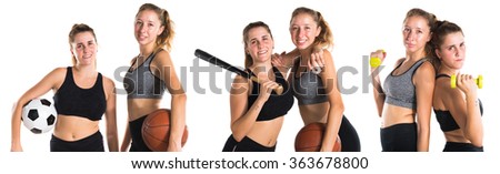 Women playing sports