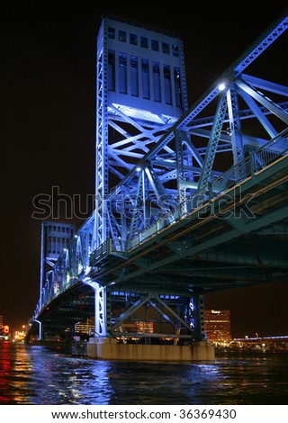 Bridge and Beautiful Night Sky
