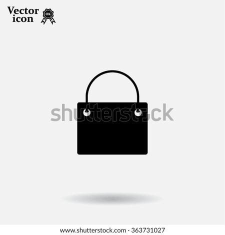 shopping bag - vector icon