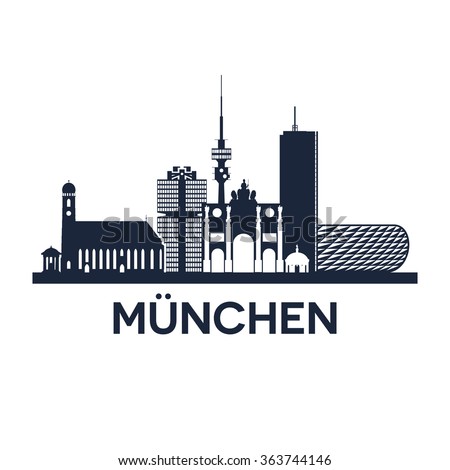 Munich Skyline Emblem