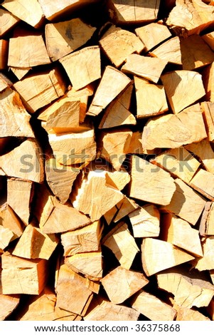 Wood for fireplace for winter, texture