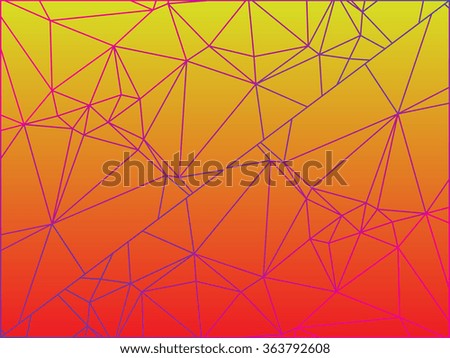 Abstract colorful outline of polygon vector background