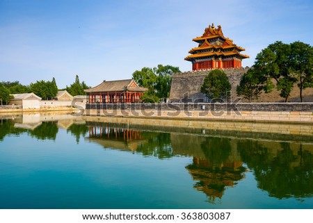 Forbidden City moat of Beijing, China.