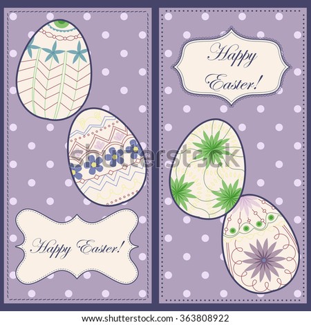 Vector vintage backgrounds with easter eggs