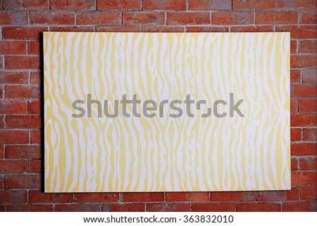 Abstract picture on a brick wall background
