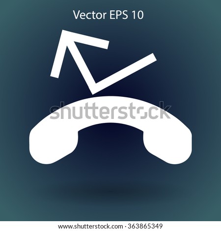 missed call by the host phone vector icon