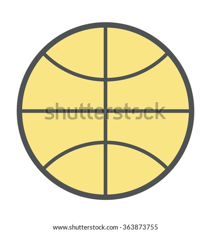 Basketball Bold Icon Illustration