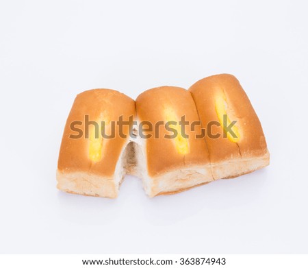 Yellow custard cream bread
