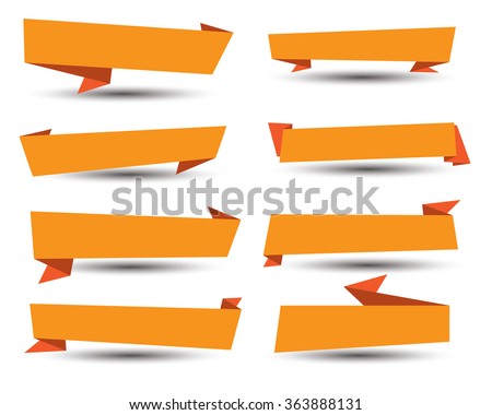 Banner ribbon vector set