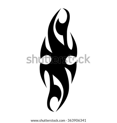 Tribal tattoo vector design sketch. Sleeve art abstract pattern arm. Simple logo. Designer isolated abstract element for arm, leg, shoulder men and women on white background.