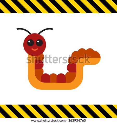 Cartoon caterpillar icon 2