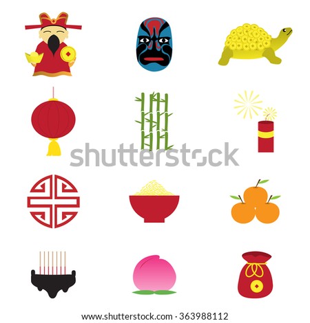 chinese flat icons