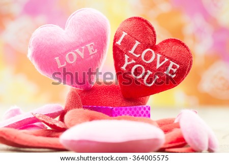 heart valentine's day background. soft focus