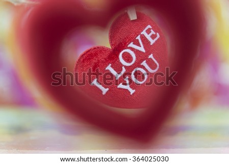 Close up of  hearts for Valentine's day background, soft focus