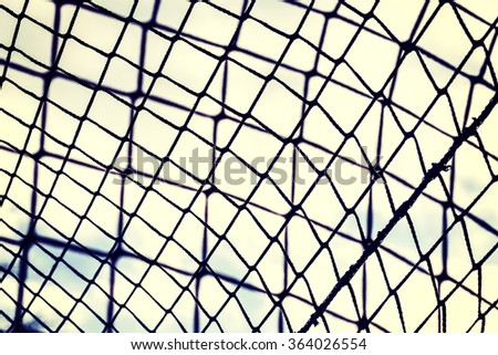 Vintage toned close up picture of nets.