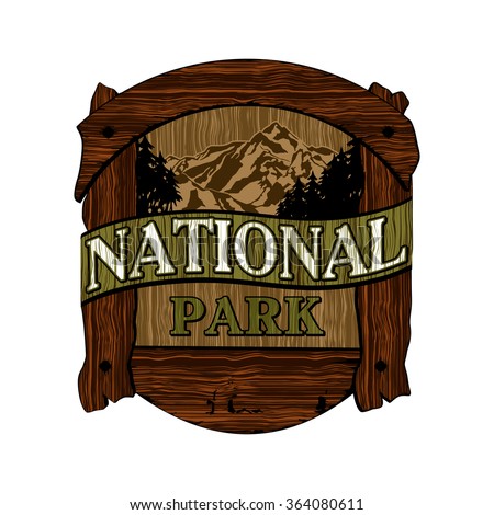 National park logo Royalty-Free Stock Photo #364080611