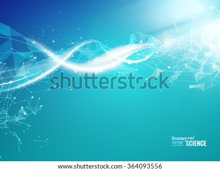 Blue background with DNA. Royalty-Free Stock Photo #364093556