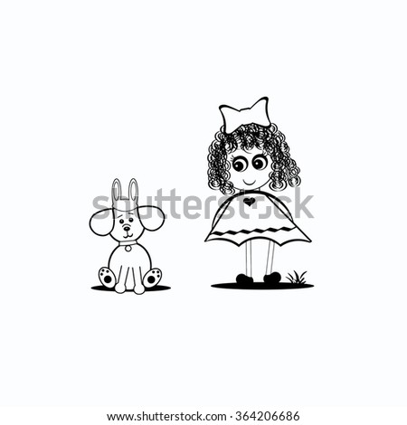 Little Girl With Curls - Easter