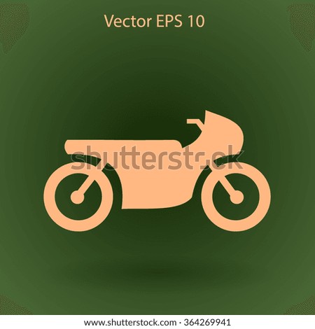 Flat motorcycle icon