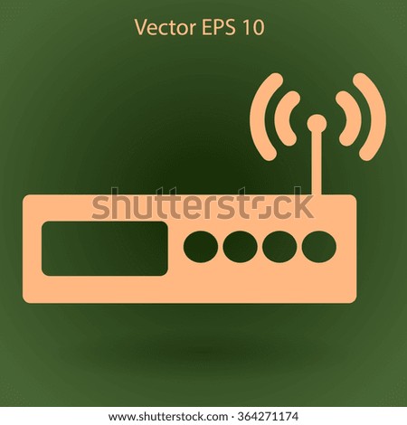 Wi-fi  router vector picture