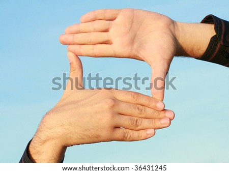 rectangular frame of the human hand
