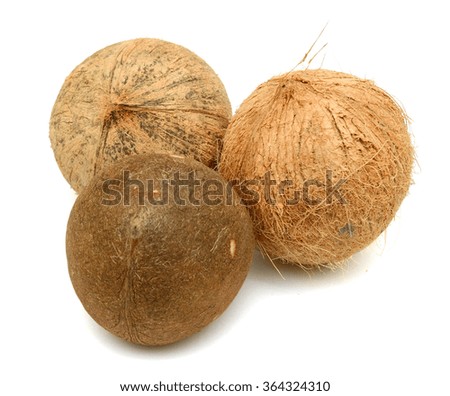 Coconuts isolated on white Background