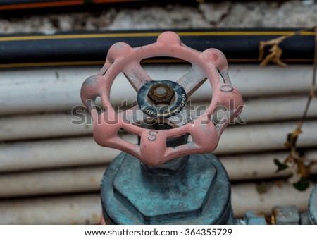 Old industrial water supply parts 