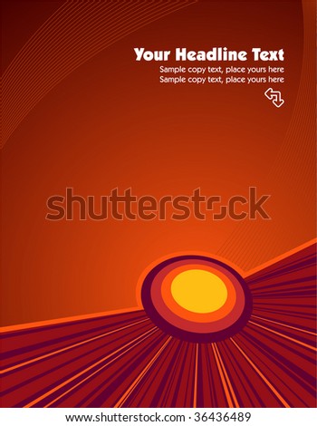 orange abstract vector illustration business background with plenty of copy space for you own text