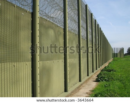 High security fence Royalty-Free Stock Photo #3643664