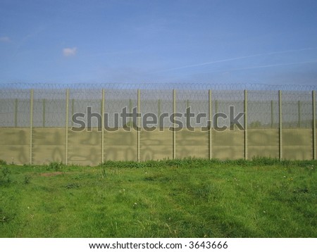 High security fence Royalty-Free Stock Photo #3643666