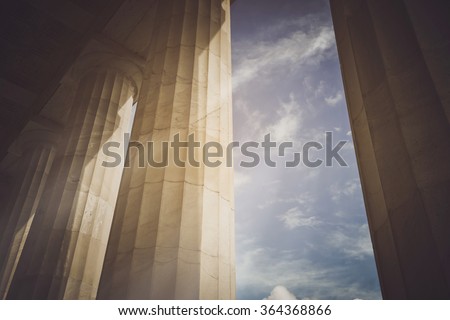 Pillars with Vintage Instagram Style Filter Royalty-Free Stock Photo #364368866
