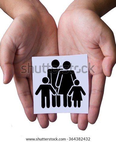 picture of family sign picture on the hands