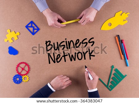Business Team with a single word Business Network
