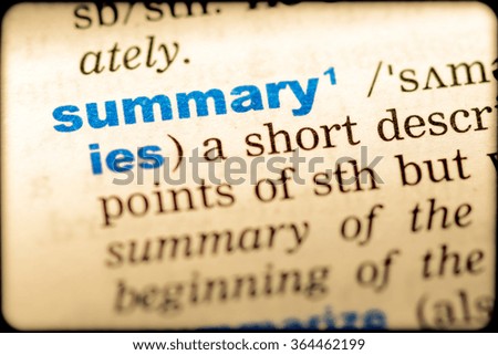 Close-up of word in English dictionary. Summary, definition and transcription