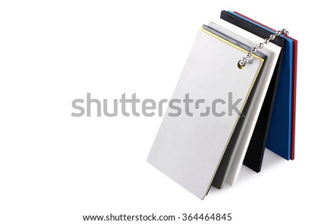 Plastic color Swatch on white background isolated