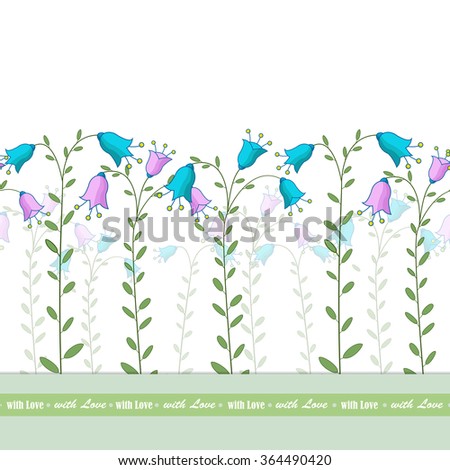 Horizontal seamless background pattern. Flower. Vector. Can be used in your own design.