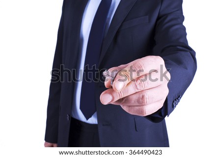 businessman with key
