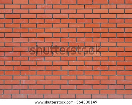 Red brick wall, modern new  brickwork, background, texture, pattern Royalty-Free Stock Photo #364500149