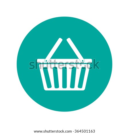 Shopping basket icon. Flat Vector illustration EPS