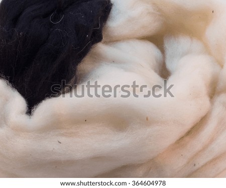 Black and white wool cloud