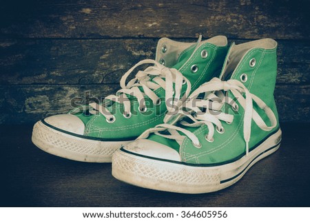 sneakers with filter effect retro vintage style