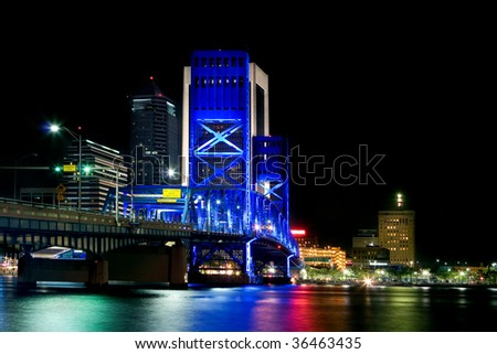 Main Street Bridge in Jacksonville Florida at Night