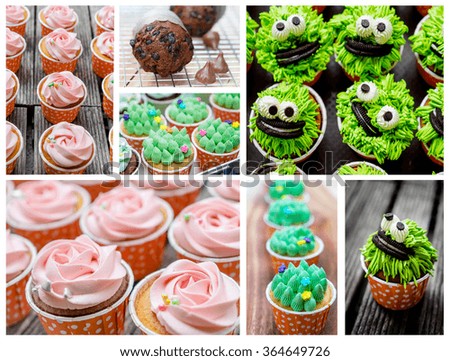 collage of Photos many cupcake