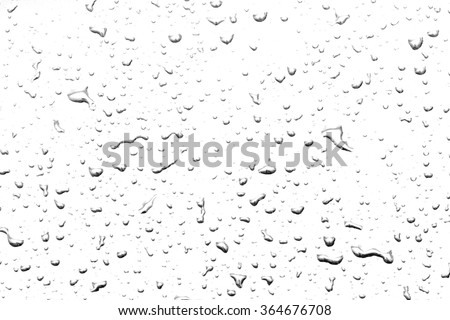 The concept of water drops on a white background Royalty-Free Stock Photo #364676708