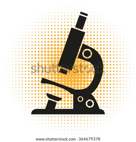 Microscope. Medical vector icon