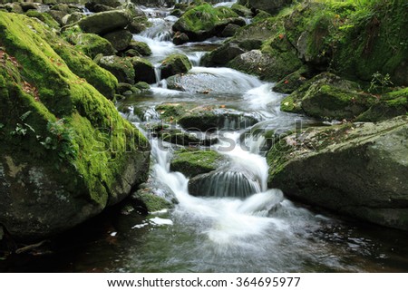 Mountain stream "Ilse" in the Harz National Park, in Saxony-Anhalt / Germany 